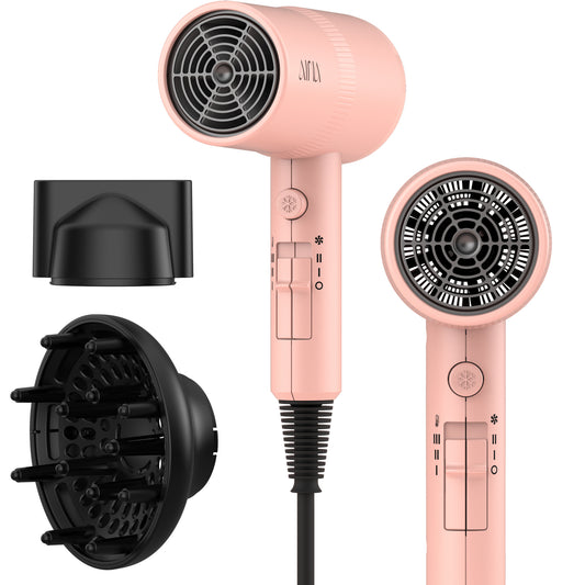 AINA Hair Dryer with Diffuser, Blow Dryer for Women | Advanced Ionic Technology, Ceramic Coating | Cold Shot Features Turbo Heat for Fast Drying and Shine 110V/ALCI